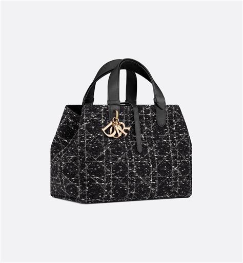 tweed lady dior|Mini Lady Dior Bag Black Cannage Tweed with Gold.